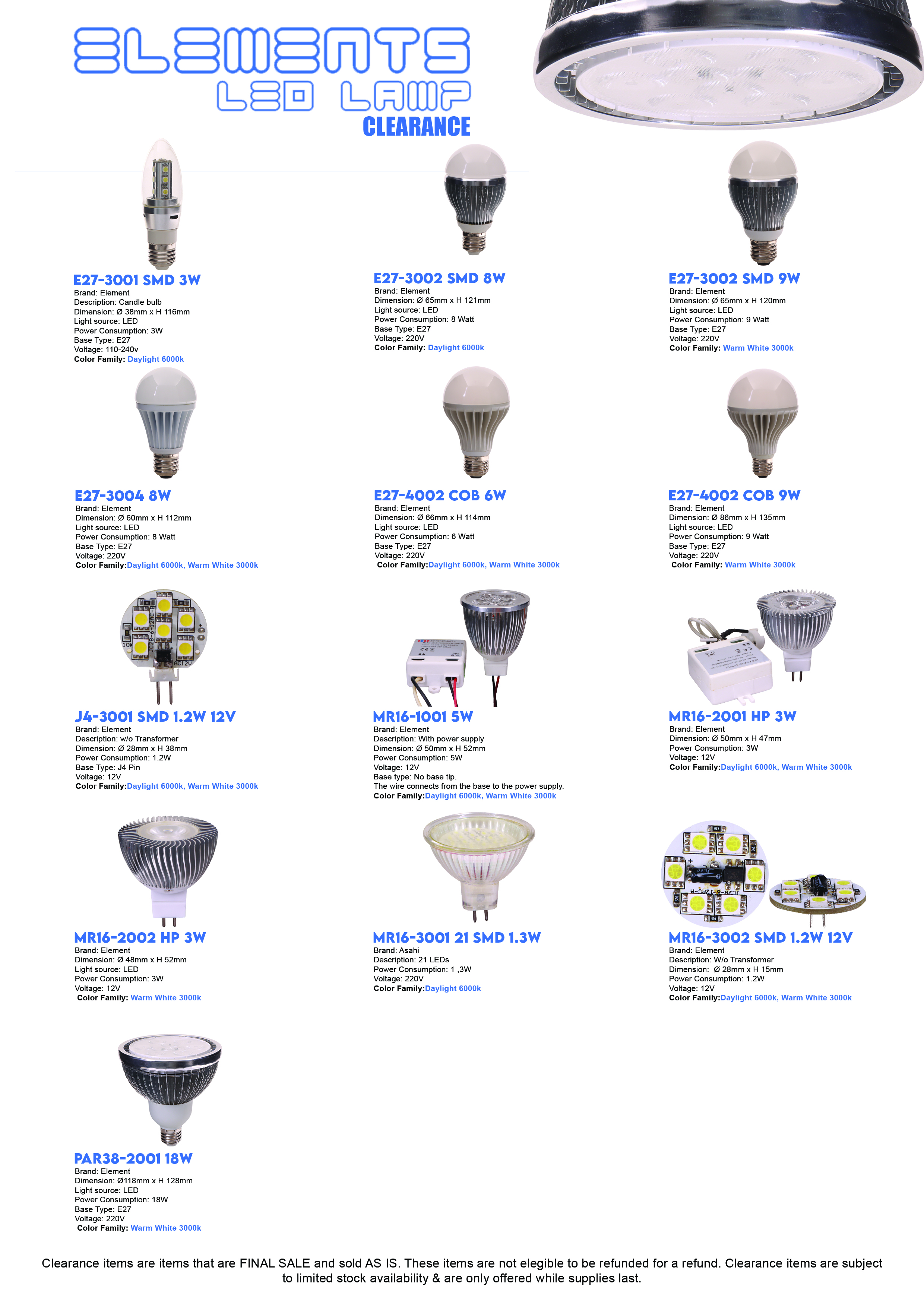 Lamp Element Metro Lamps Shop